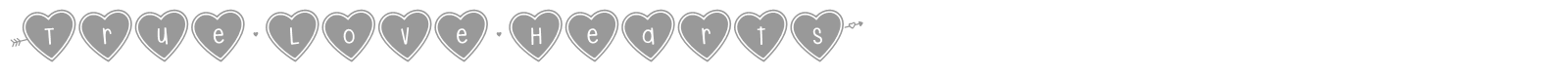 True Love Hearts font preview